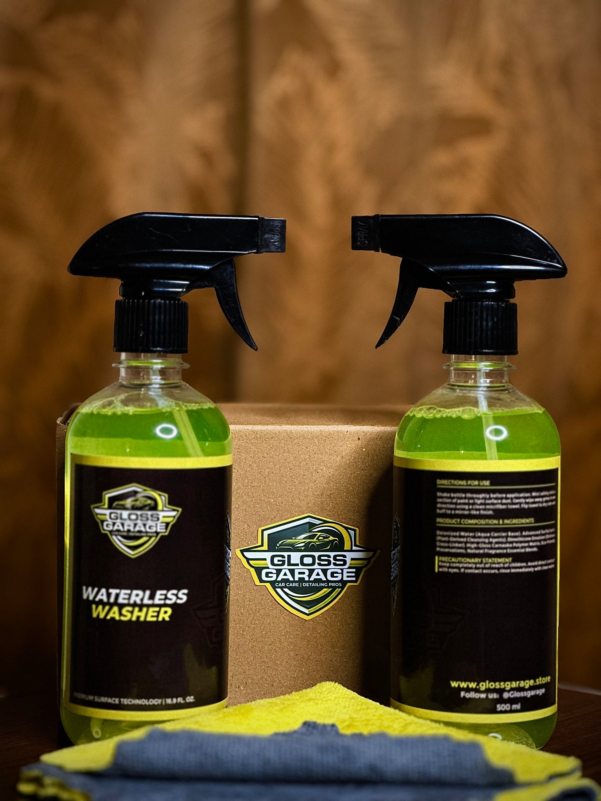 Waterless Washer 500ml + FREE Premium Microfiber Cloth